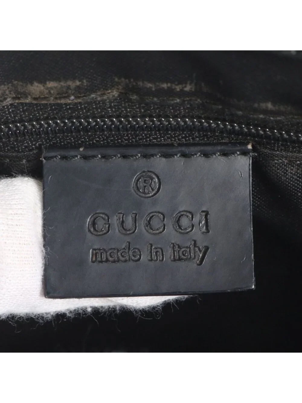 Gucci Bamboo GG Nylon Leather Tote Shoulder Hand Black
